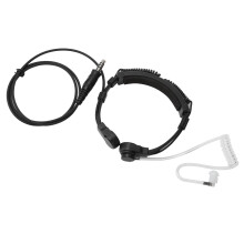 Écouteur noir télescopique à microphone de gorge vibratoire