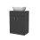 NES Home Nes Home Dark Grey 600mm Bathroom Doors Vanity Unit Rounded Rectangle Basin 2