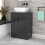NES Home Nes Home Dark Grey 600mm Bathroom Doors Vanity Unit Rounded Rectangle Basin 1