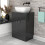 NES Home Nes Home Dark Grey 600mm Bathroom Doors Vanity Unit Rounded Rectangle Basin 4