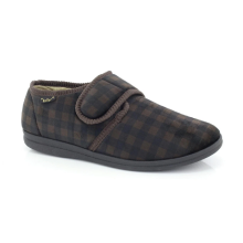 (UK Size 11) Dr Keller Darren B4153 Men's Comfort Lightweight Fur Lined Touch Fasten Slippers