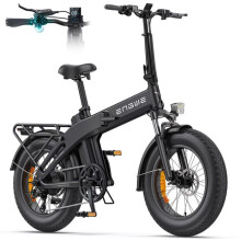 ENGWE EP-2 3.0 BOOST - Bicicletta Elettrica Pieghevole 20" - Batteria 48V13.5Ah - Autonomia 100 km - Freno a olio idraulico, Nero