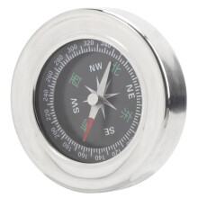 60mm acciaio inossidabile bussola tascabile argento bianco