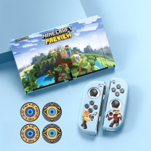 Beschermhoes Case voor Nintendo Switch – OLED Hoes en Joy-Con Controllers Hoesje, Minecraft Thema