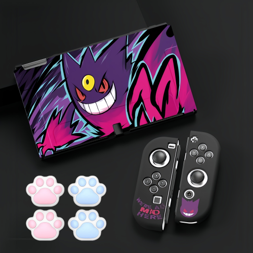 (Style A3) Protective Case Set for Nintendo Switch – OLED and Joy-Con Controllers,  Kirby Theme