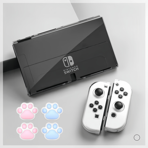(Style A8) Protective Case Set for Nintendo Switch – OLED and Joy-Con Controllers, Solid color