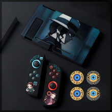 (Style A15) Protective Case Set for Nintendo Switch and Joy-Con Controllers, Demon Slayer Theme