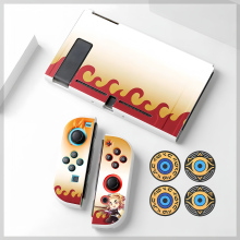 (Style A10) Protective Case Set for Nintendo Switch and Joy-Con Controllers, Demon Slayer Theme