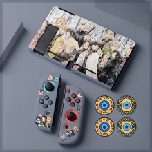 (Style A17) Protective Case Set for Nintendo Switch and Joy-Con Controllers, Demon Slayer Theme