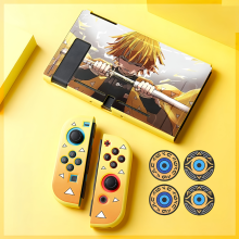 (Style A6) Protective Case Set for Nintendo Switch and Joy-Con Controllers, Demon Slayer Theme