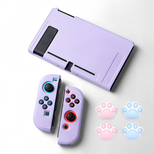 (Style A9) Protective Case Set for Nintendo Switch and Joy-Con Controllers, White