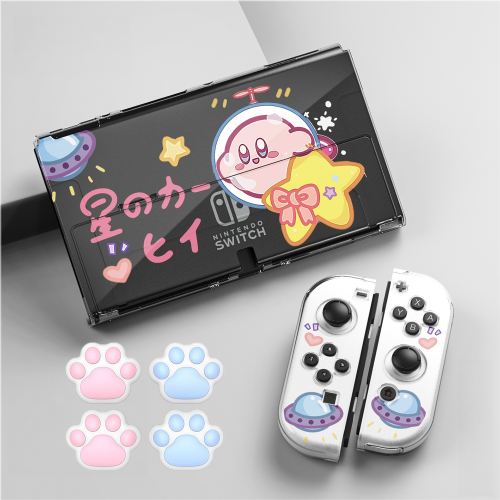 Protective Case Set for Nintendo Switch – OLED and Joy-Con Controllers,  Kirby Theme