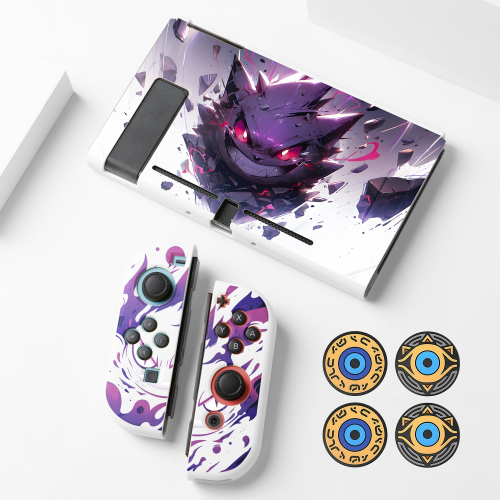 (Style A20) Protective Case Set for Nintendo Switch and Joy-Con Controllers, Pokemon Theme