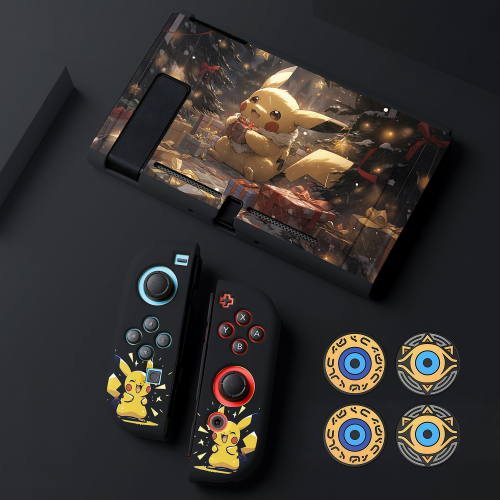 Protective Case Set for Nintendo Switch and Joy-Con Controllers, Pokemon Theme