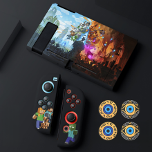 Protective Case Set for Nintendo Switch and Joy-Con Controllers, Minecraft Theme