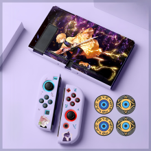 (Style A1) Protective Case Set for Nintendo Switch and Joy-Con Controllers, Demon Slayer Theme