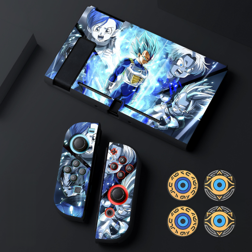 (Style A10) Protective Case Set for Nintendo Switch and Joy-Con Controllers, Dragon Ball Theme