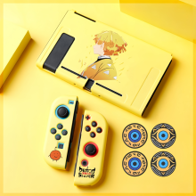 (Style A8) Protective Case Set for Nintendo Switch and Joy-Con Controllers, Demon Slayer Theme