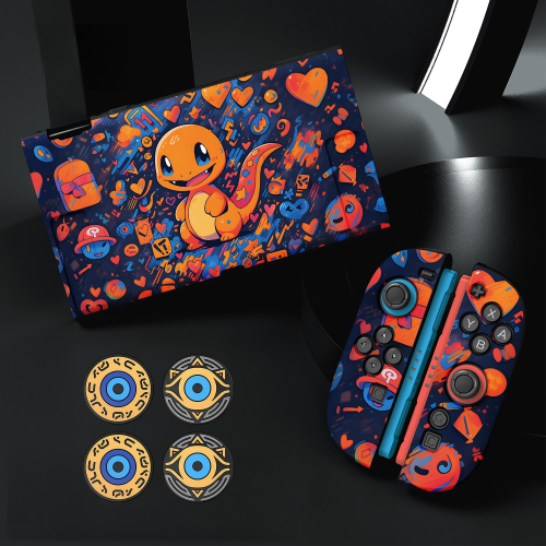 (Style A6) Protective Case Set for Nintendo Switch 2 (2025) and Joy-Con 2 Controllers, Soft Shell