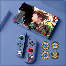 (Style A4) Protective Case Set for Nintendo Switch and Joy-Con Controllers, Demon Slayer Theme