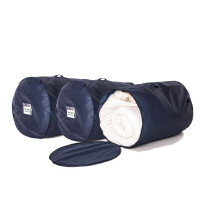HangerMaster DUVET STORAGE BAG - Navy 3 Pack. Large Size Fits King Size Duvet & 2 Pillows. Moth & Dust Proof. Use to Store or Transport Clothes,