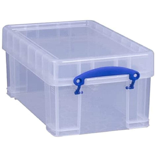 Really Useful Really Useful Box Plastic Storage 5 Litre with XL Lid Clear 1