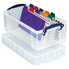 Really Useful Box Plastic Storage 5 Litre with XL Lid Clear