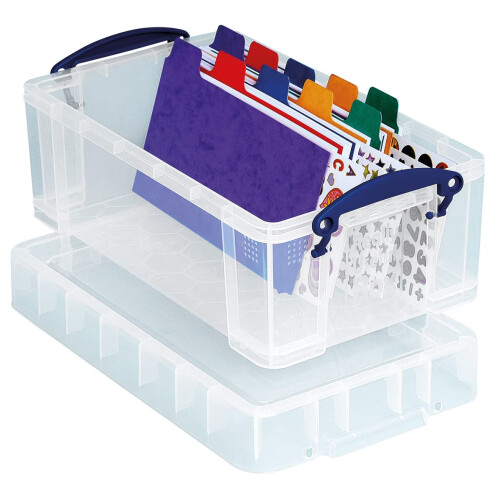 Really Useful Really Useful Box Plastic Storage 5 Litre with XL Lid Clear