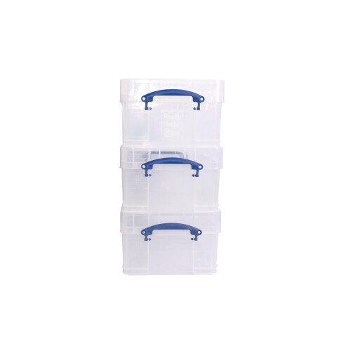 Really Useful Really Useful Plastic Storage Box 21L XL Clear Pack of 3 1