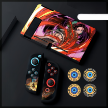 (Style A14) Protective Case Set for Nintendo Switch and Joy-Con Controllers, Demon Slayer Theme