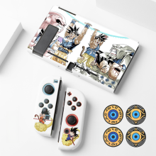 (Style A7) Protective Case Set for Nintendo Switch and Joy-Con Controllers, Dragon Ball Theme