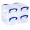 Really Useful Really Useful Plastic Storage Box 0.7 Litre Clear (Pack of 4) 1