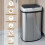 display4top Stainless Steel Automatic Touchless Kitchen Bathroom Sensor Bin,Trash Can,Touch Bin (58LRound) 3