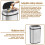 display4top Stainless Steel Automatic Touchless Kitchen Bathroom Sensor Bin,Trash Can,Touch Bin (58LRound) 5