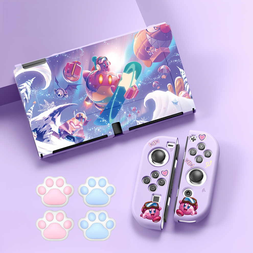 Protective Case Set for Nintendo Switch â OLED and Joy-Con Controllers,  Kirby Theme-image-OPC-PJST6GW-NEW