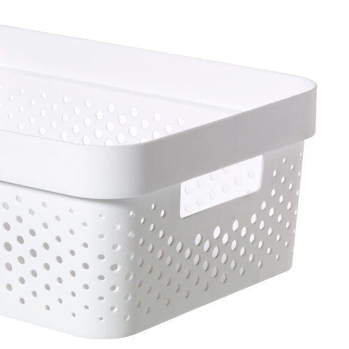 Curver Curver Infinity Dots Set of 3 100% Recycled Medium Storage Baskets 11 Litres - White 2