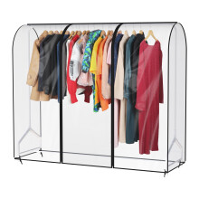 Syeeiex 6ft Transparent Clothes Rail Cover Strong Zipped 182cm Hanging Coat Large Protective Garment Cover For Clothes Rack