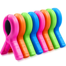 KEYBOO 8 Pcs Towel Clips for Sun Loungers, Large Beach Towel Clips for Sunbeds Beach Pegs for Towels, Laundry Pegs Sunbed Towel Clips Sunbed Pegs for