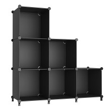 AWTATOS Cube Storage Organizer, Storage Cubes Shelves Bookshelf, 6 Cube Closet Organizers and Storage, DIY Stackable Plastic Clothes Organizer