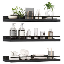 ZVZM Floating Shelves Wall Mounted Shelf, 3 Set Wood shelves for wall, Picture Ledge Display Racks Spice Racks Decorative Wooden Wall Shelves For