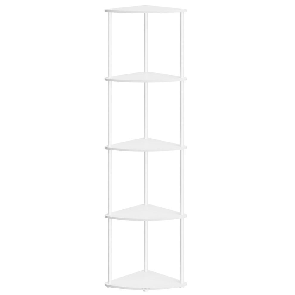 Songmics Home Superfast Toolless Assembly, 5-Tier Corner Shelf, Corner Shelving Unit, Corner Storage Stand, 38.3 X 27 X 139 Cm, Living Room, Bedroom, 5051220941142