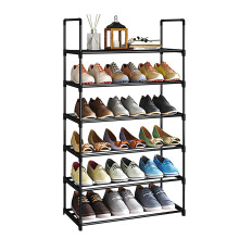 NIAWECAN 6 Tier Shoe Rack, Metal Shoe Organiser, Slim Shoe Racks Storage, Narrow Shoes Rack, Adjustable Shoe Shelf, Shoes Stand for Hallway, Entryway,