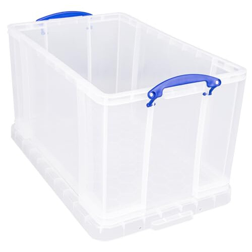 Really Useful Really Useful Box Plastic Storage 84 Litre Clear (Pack Of 2) 2