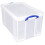 Really Useful Really Useful Box Plastic Storage 84 Litre Clear (Pack Of 2) 2