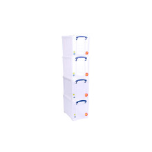 Really Useful Box Plastic Storage 19 Litre Clear (Pack Of 4)