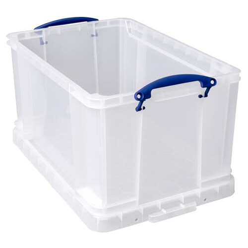 Really Useful Really Useful Box Plastic Storage 48 Litre Clear (Pack Of 3) 2