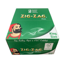 ZIG ZAG green king size rolling papers 50 booklets
