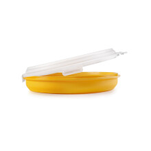 Ibili 749100 - Tortilla box, keeps tortillas warm and soft for a long time, Durable Plastic, Easy to Clean, Orange, 26 x 26 x 6 cm