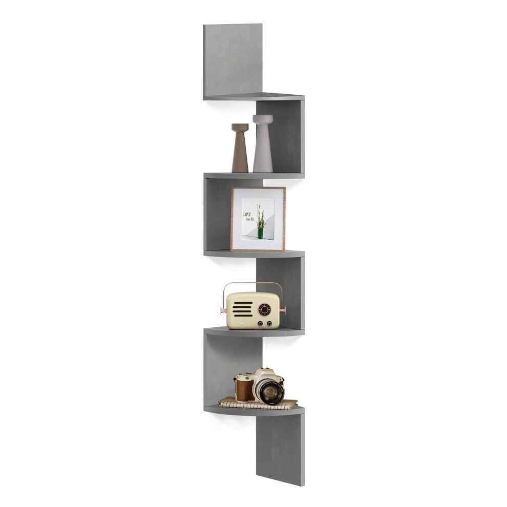 Photos - Other for Repair VASAGLE 5-Tier Corner Shelf, Display Floating Shelf in Living Room, Study, Kitchen, Bedroom, for Plants, CDs, Decorations, M