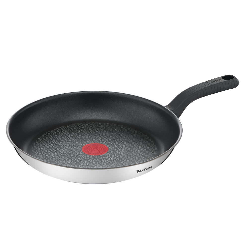 Tefal Comfort Max 30 Cm Frying Pan, Induction Safe, Non-Stick, Titanium Coated, Thermo-Signal, Pfoa Free, Dishwasher And Oven Safe, Stainless Steel